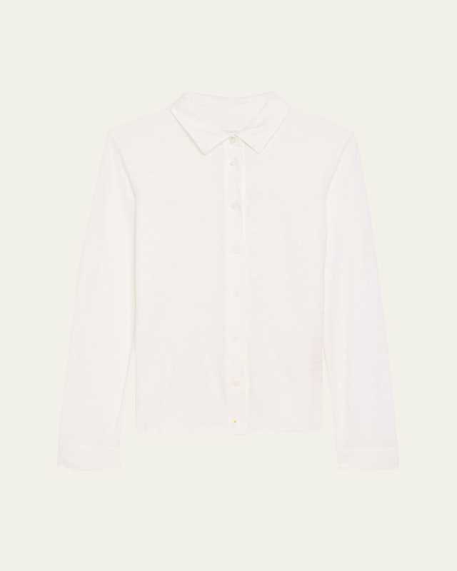 Button-Down Stretch Linen Shirt